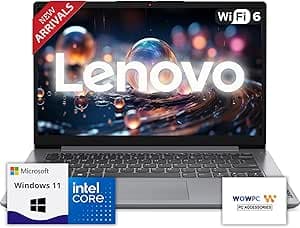 Lenovo IdeaPad Laptop with Microsoft Office, Intel High Performance CPU, 12GB Memory, 1.2TB, 11 Hour Battery, SD-Card Reader, USB-C &Webcam, WOWPC Recovery USB, Windows 11