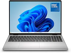 Dell 16 Laptop DC16251-16.0-inch 16:10 FHD+ Display, Intel Core 7 150U, 16GB DDR5 RAM, 1TB SSD, Intel Graphics, Windows 11 Home, Onsite Service - Platinum Silver