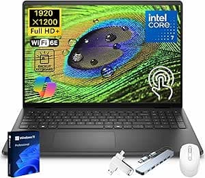 Dell 16" Touchscreen Business Laptop 2025 New, 16 inch FHD+ WUXGA, Intel Core 7 150U, 32 GB DDR5 5600MHz, 2 TB SSD, FHD Camera, Backlit Keyboard, Windows 11 Pro