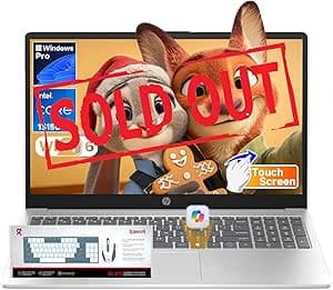 HP 15.6" Touchscreen Laptop 2026, 13th Gen Intel i3-1315U(Up to 4.5GHz), 15.6 inch Anti-Glare Display, 16GB RAM + 512GB SSD, Win 11 Pro, Wi-Fi 6, AI Copilot for Business & School, Patented KB Kit