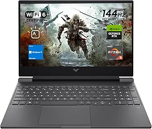 HP Victus 15 Gaming Laptop, 15.6" FHD 144Hz Display, AMD Ryzen 5 7535HS, 16GB DDR5 RAM, 1TB PCIe M.2 SSD, NVIDIA GeForce RTX 2050, HDMI, Webcam, Backlit Keyboard, Wi-Fi 6, Windows 11 Home, Silver
