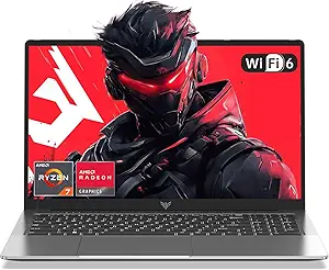 2026 New Gaming Laptop with AMD Ryzen7 7730U (Up to 4.5GHZ,8C/16T),AMD Radeon Graphics,16GB DDR4x2 512GB SSD Windows Laptop Computer with Numeric Keyboard,15.6 inch IPS Display,WIFI6